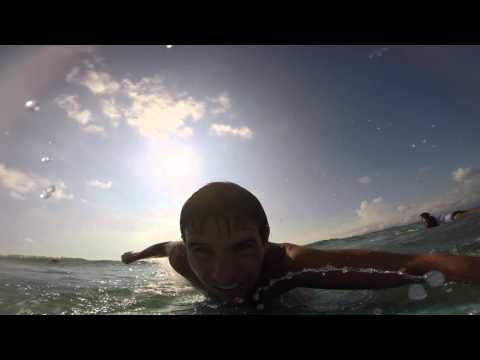 Surfing at Puerto Escondido, Mexico.