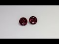 Pair of Rhodolite Garnet, round cut, 2.63 ct Video 1
