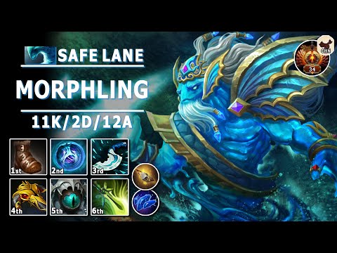 Morphling Safe Lane Carry | 7.32 | Pos 1 Morph Play | Dota 2 Immortal Gameplay