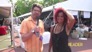 Neneh Cherry buying records at Pitchfork Music Festival