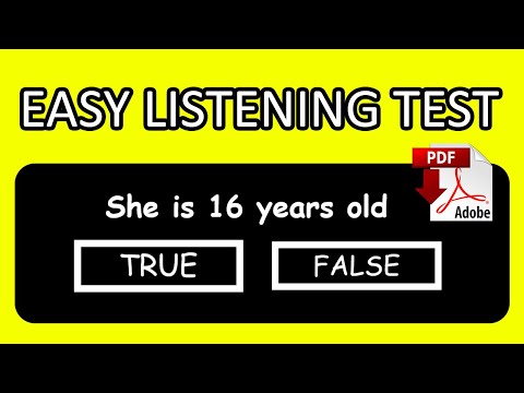 Easy Listening Test - Level A (EASY) + PDF - Listen and answer the questions - Easy English Lesson