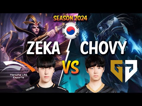 HLE Zeka vs GEN Chovy - Zeka LEBLANC vs Chovy LISSANDRA Mid - Patch 14.5 KR Ranked CHALLENGER lolrec