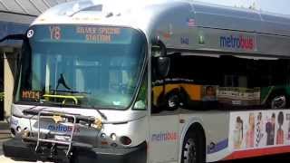 preview picture of video 'Ride-On (Montgomery County Transit): Bus Observations at Glenmont [M] Station'
