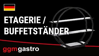 Présentoir buffet / étagère - Ø 450 mm - chromé
