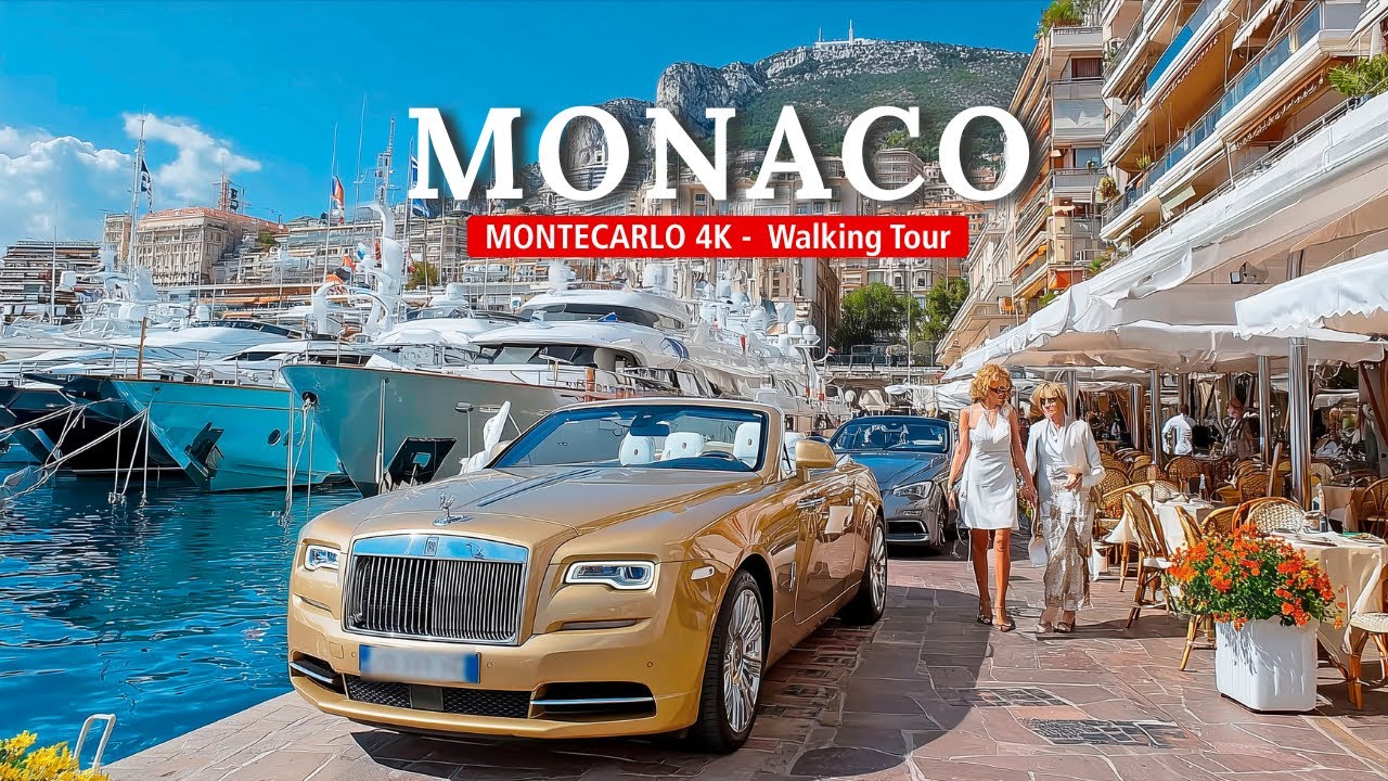 MONACO Walking Tour 🇲🇨 | Supercars, Yachts & Luxury Life in 4K