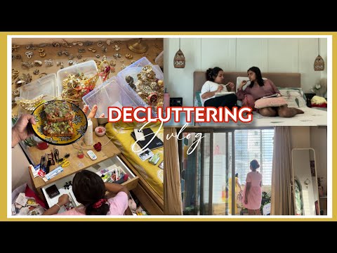 Decluttering my whole Room 😱 🧼| J Vlog | thebrowndaughter