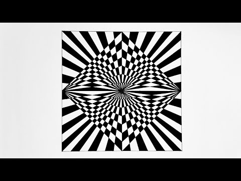 Optical Illusion Art || How To Draw Geometric Square Illusion || Simple & Easy Geometric Pattern ||