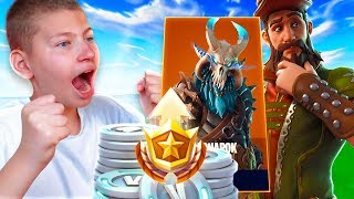 SURPRISING JAYDEN WITH 20,000 V BUCKS AND THE BATTLE PASS!! *INSANE REACTION* FORTNITE BATTLE ROYALE