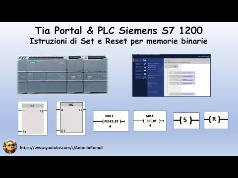 Siemens S7-1200 PLC - Programming SET/RESET Memory, RS and SR Blocks, SET_BF and RES_BF