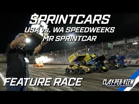 Sprintcars | USA vs. WA Speedweek - A-Main - Perth Motorplex - 21st Jan 2023 | Clay-Per-View