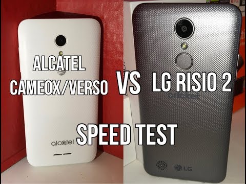 Alcatel Cameox/Verso VS LG Risio 2 Speed Test
