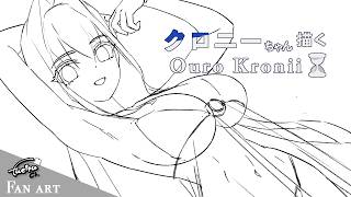 クロニーちゃんの水着衣装案を描く_3
