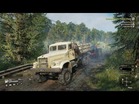 SnowRunner#13 |  Key Buildings Restoration (Zimnegorsk Garage) | KrAZ-257 (1965) | Logitech g29