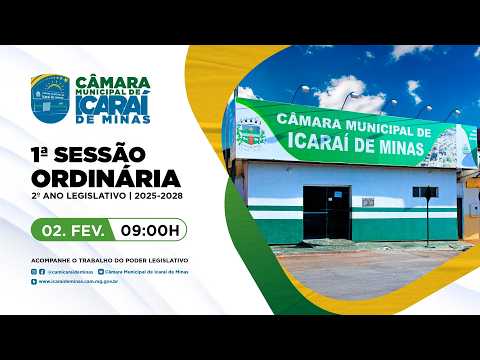 1ª Sessão Ordinária | 2º Ano Legislativo | 9ª Legislatura | C. M. de Icaraí de Minas | 02/02/2026