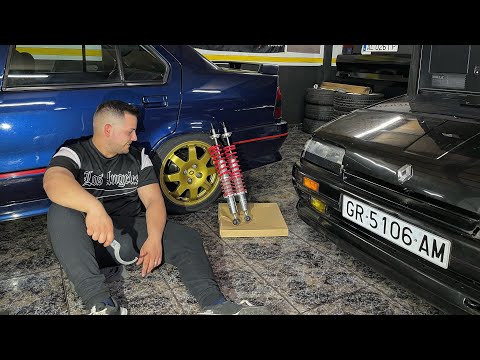 Montamos suspensión roscada trasera y frenos traseros a nuestro Renault 19 chamade 16v