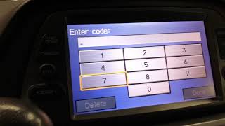 2008 Honda odyssey navigation code retrieval