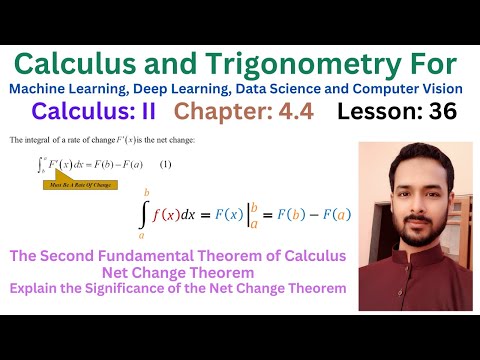 Lesson 36 Part II The Second Fundamental Theorem of Calculus | Net Change Theorem