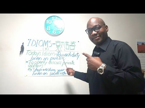 Idioms/熟語/Nahau: To Wash Dirty Linen In Public - Masunga John/マスンガジョン