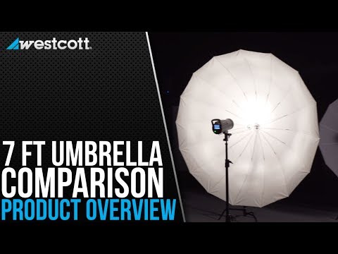 Westcott White/Black Bounce Parabolic Standard Umbrella (7')