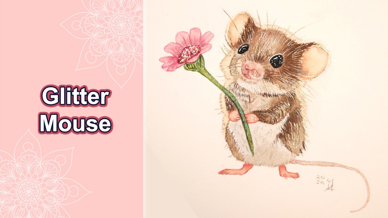 I'm trying out the Lisilinka Glitter Mouse tutorial