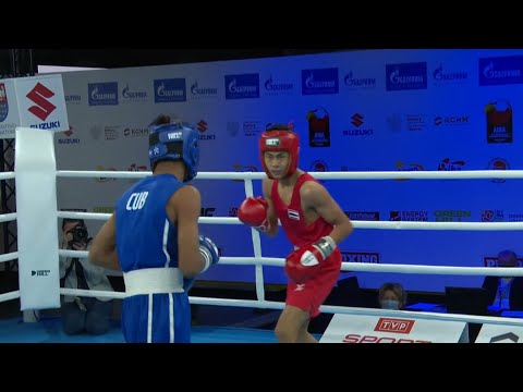 Kielce 2021 Session8A (M49kg) SAENGSAWANG Ritthiamon (THA) vs BARRERA AURA Yislan (CUB)