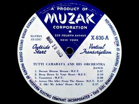 Muzak Vertical Transcription Disc X-630 - Tutti Camarata And His Orchestra (1953)