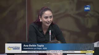 Asambleísta Ana Belén Tapia - Sesión 048 - Punto de información