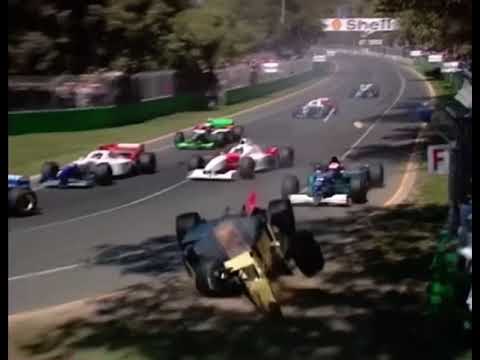 Martin Brundle crash at Australian GP 1996