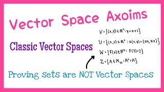 Vector Space Axioms Walkthrough & examples