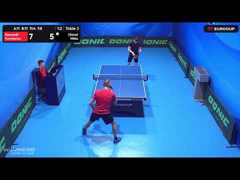 11:10 Hennadii Yurchenko 3 - 2 Oleksii Mitla 13.05.2023 TT Euro.Cup Ukraine Master. TABLE 3