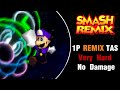 Smash Remix TAS Luigi Remix Mode Very Hard No Damage