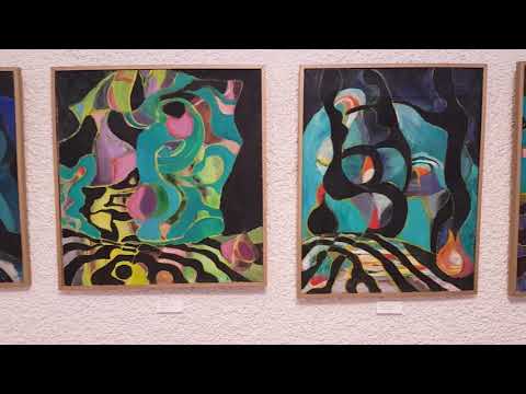 Retrospektiv, Raija Olofsson. Jag leder en konstvisning.