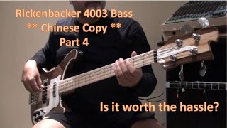 Video thumbnail for Part 4 Rickenbacker 4003 Bass Guitar (Chinese Copy): Setup & Final Thoughts... is it worth it? by Manotick StringWorks