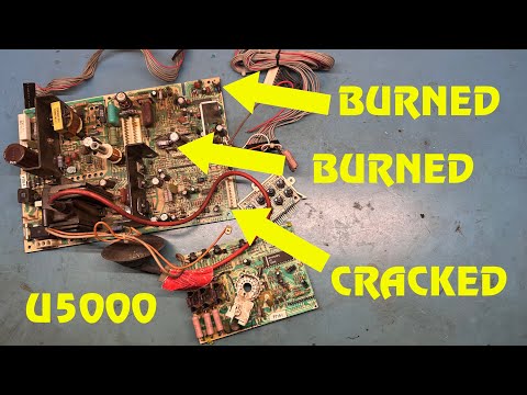 25" U5000 Arcade Monitor Repair - Burned And Cracked - Q703, Q708, R765, R760, U701, R713...All Bad