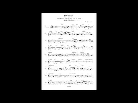 Transcription of 'Deception' - Miles Davis
