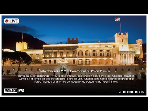Fête Nationale 2020 : Cérémonie au Palais Princier