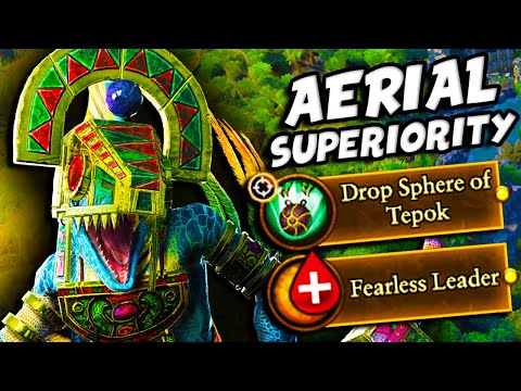 Raining Down Fire From Above As Tiktaq'to In Total Warhammer 3!