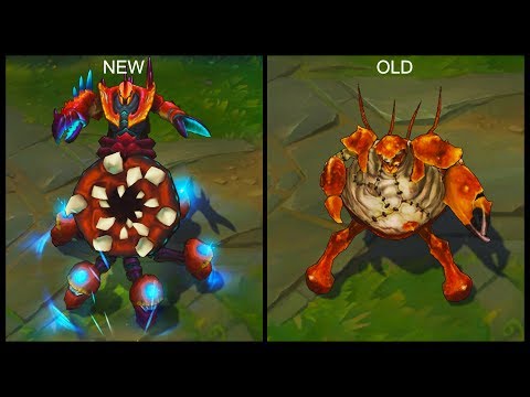 All Urgot Skins New and Old Texture Comparison Rework 2017 (League of Legends)