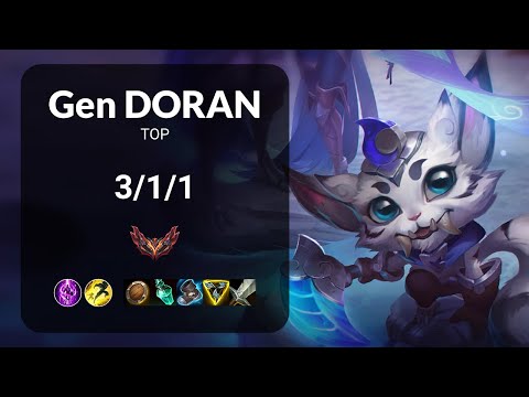 Gen Doran Gnar vs Rumble TOP - KR GRANDMASTER Patch 13.20