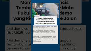 Detik-detik Polisi di Prancis Tembakkan Gas Air Mata,Pukul Mundur Pendemo yang Ricuh & Blokade Jalan