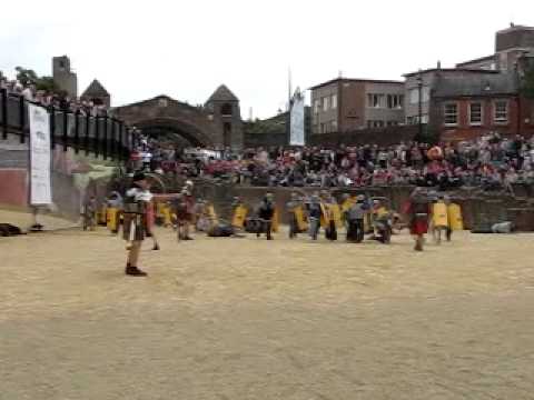Roman Kids' Army attacking in Chester Amphitheatre 05/06/11