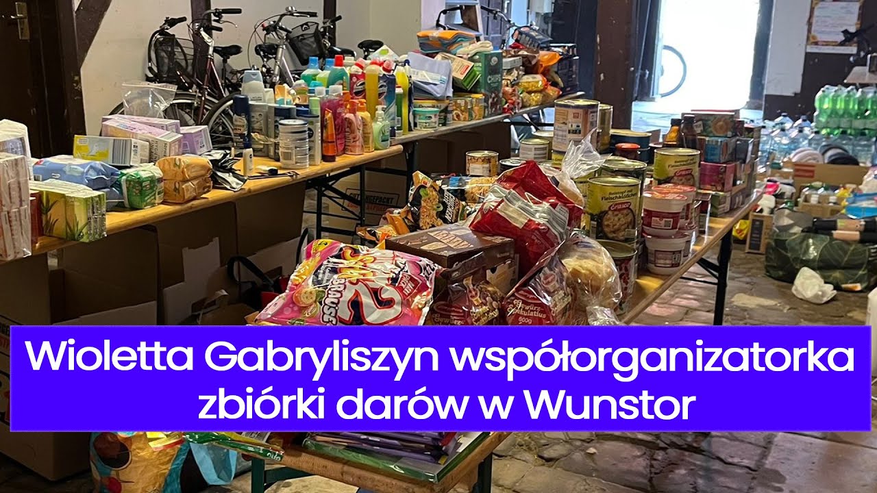 Polacy Na Żywo,. Wioletta Gabryliszyn współorganizatorka zbiórki darów w Wunstorf koło Hanoweru Polacy Na Żywo,. Wioletta Gabryliszyn współorganizatorka zbiórki darów w Wunstorf koło Hanoweru