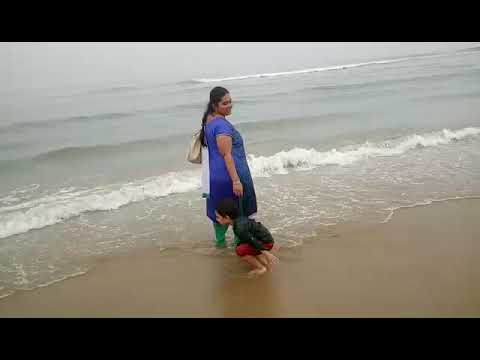 akshit in Chennai beach