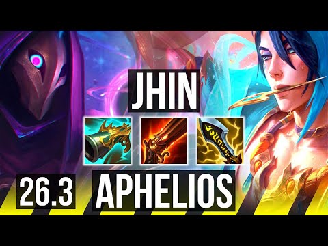 JHIN & Zyra vs APHELIOS & Thresh (ADC) | 46K damage | KR Master | 26.3