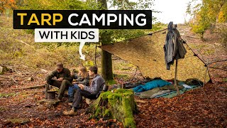 Eine Nacht im Wald mit den Kids: Tarp, Lagerfeuer und Steak mit Bohnen