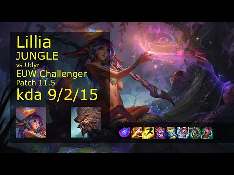 Lillia vs Udyr Jungle - EUW Challenger 9/2/15 Patch 11.5 Gameplay