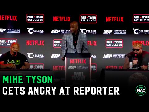 Mike Tyson gets ANGRY at reporter: "What did you just call me!?" | Press Conference