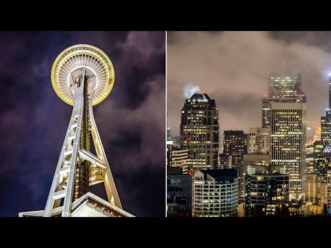 Seattle Space Needle at Night
