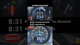 Bugatti v Koenigsegg: DIAL DRAG RACE
