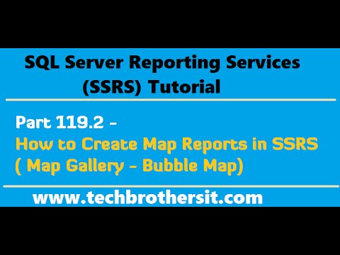 SSRS Tutorial Part 119.2 - How to Create Map Reports in SSRS (Map Gallery- Bubble Map)